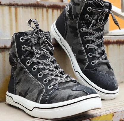 Men’s Summer Motorcycle Riding Boots – Anti-Fall Casual Short Boots