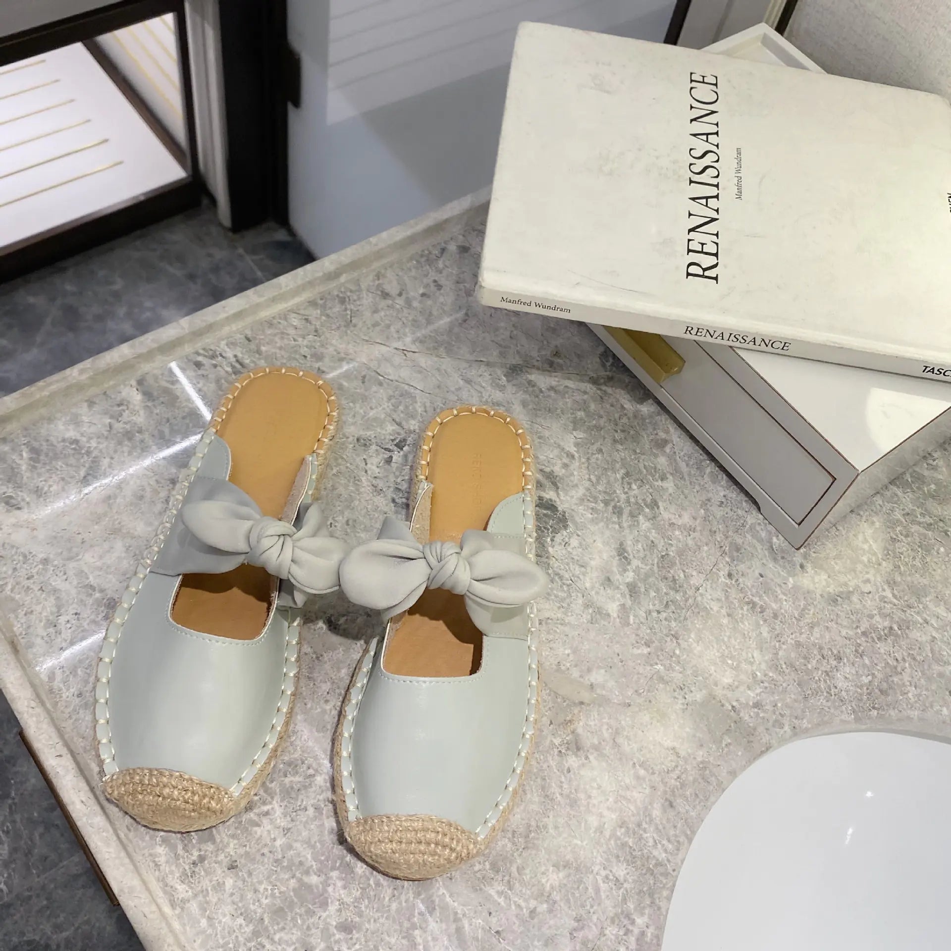 Zapatos y pantuflas de pescador de suela plana para mujer