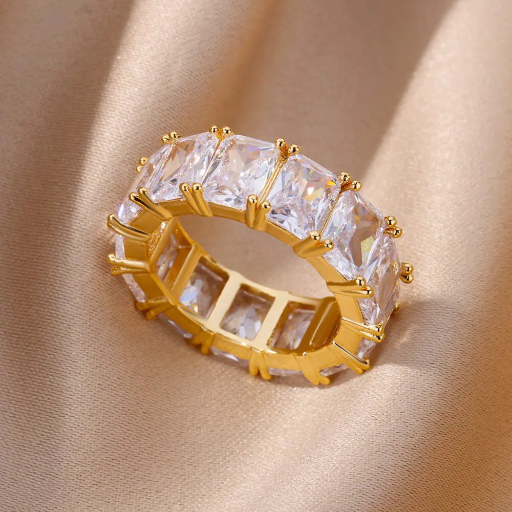 Rectangle Zircon Rings - Trendy Home Mart