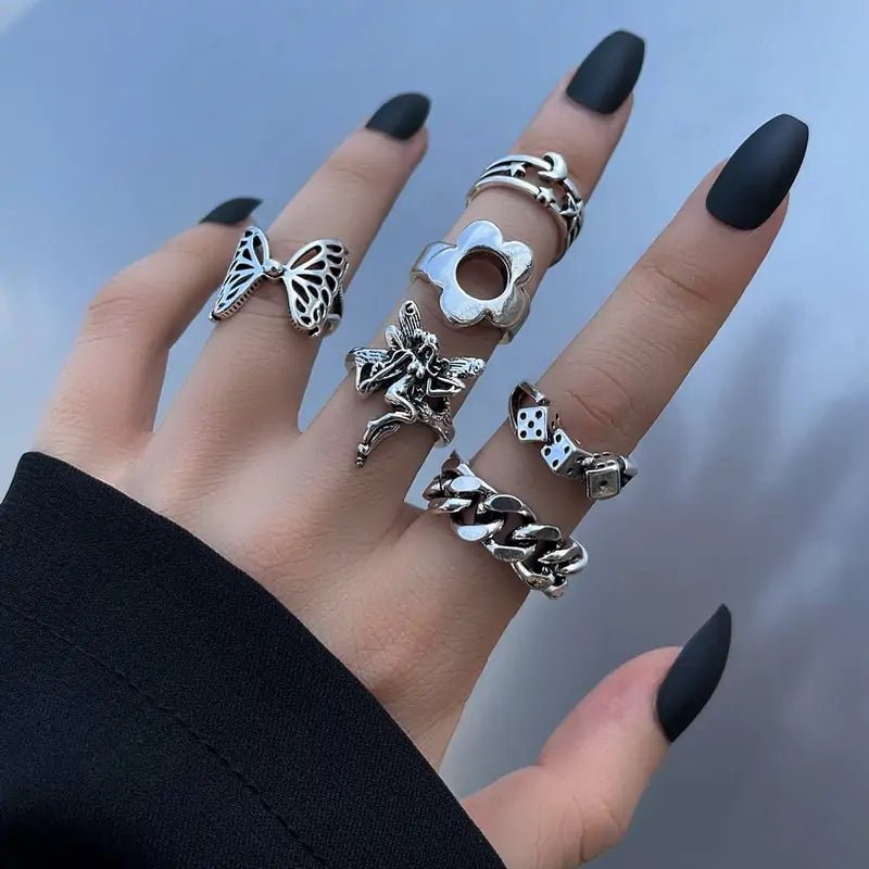 Retro Boho Rings Set - Trendy Home Mart
