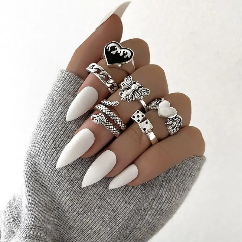 Retro Boho Rings Set - Trendy Home Mart