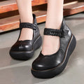 Retro Floral Casual Leather Women's Shoes - Trendy Home Mart