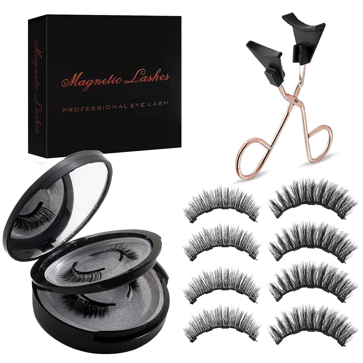 Reusable Dual Magnetic False Eyelashes With Applicator - Trendy Home Mart
