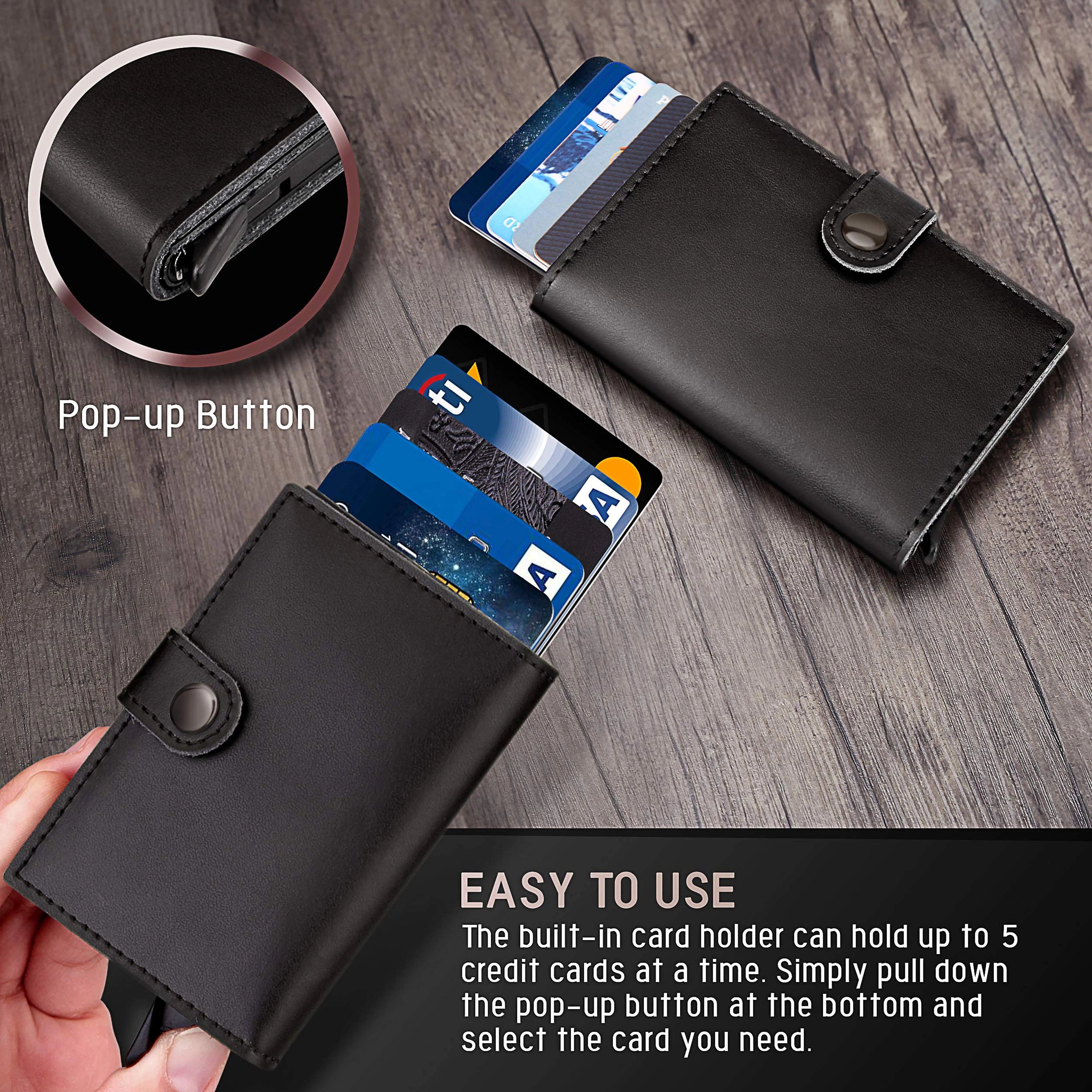 RFID Blocking Men Wallet ID Card Holder - Trendy Home Mart