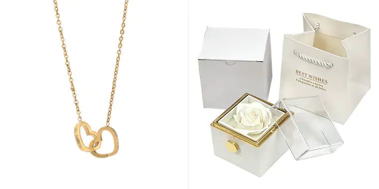 Rotating Soap Flower Rose Gift Box Creative Rotating Rose Jewelry Packaging Box - Trendy Home Mart