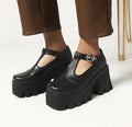 Round Toe Buckle Thick - Soled Casual Women's Shoes - Trendy Home Mart