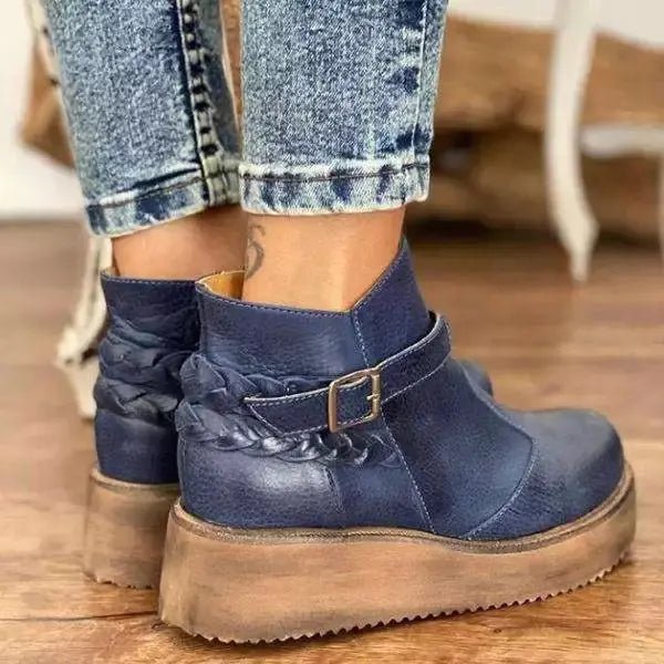 Round - Toe Low - Tube Thick - Soled Women's Shoes - Trendy Home Mart
