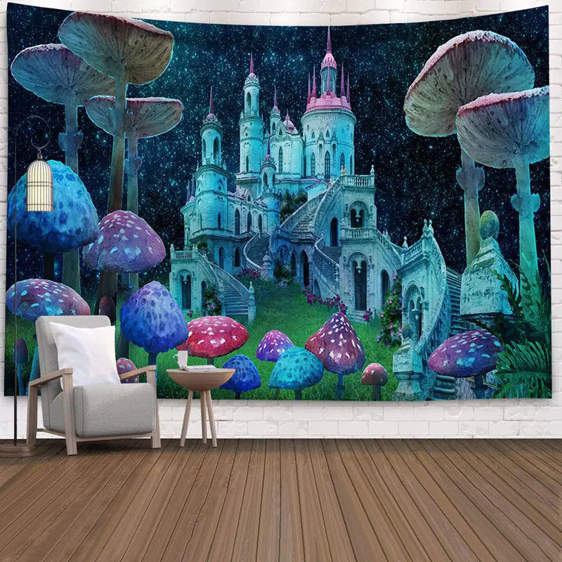 Psychedelic Mushroom Tapestry – Vibrant Wall Hanging