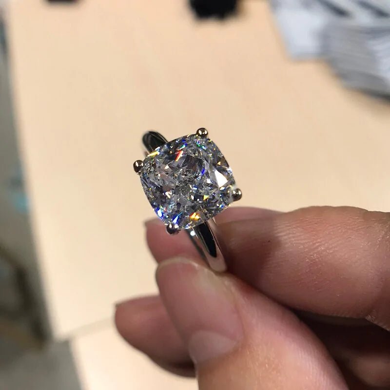 Silver Engagement Stone Rings - Trendy Home Mart