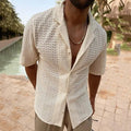 Spring Summer Fashion Hollow Out Knit Shirts - Trendy Home Mart