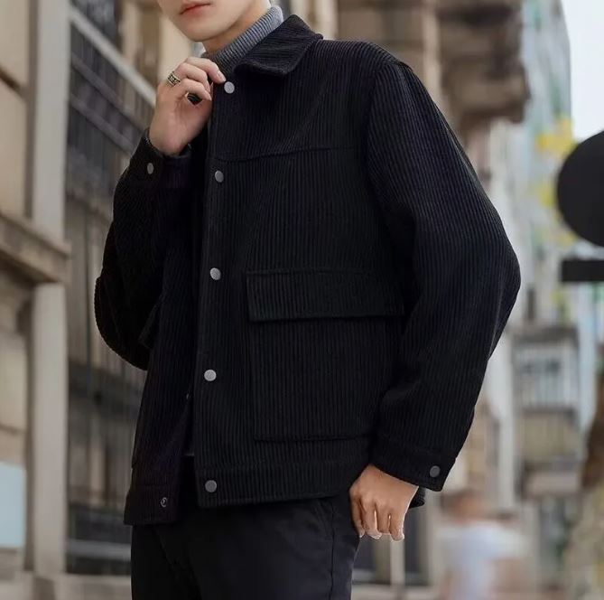 Striped Short Style Casual Men's Clothing Lapel - Trendy Home Mart