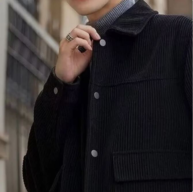 Striped Short Style Casual Men's Clothing Lapel - Trendy Home Mart