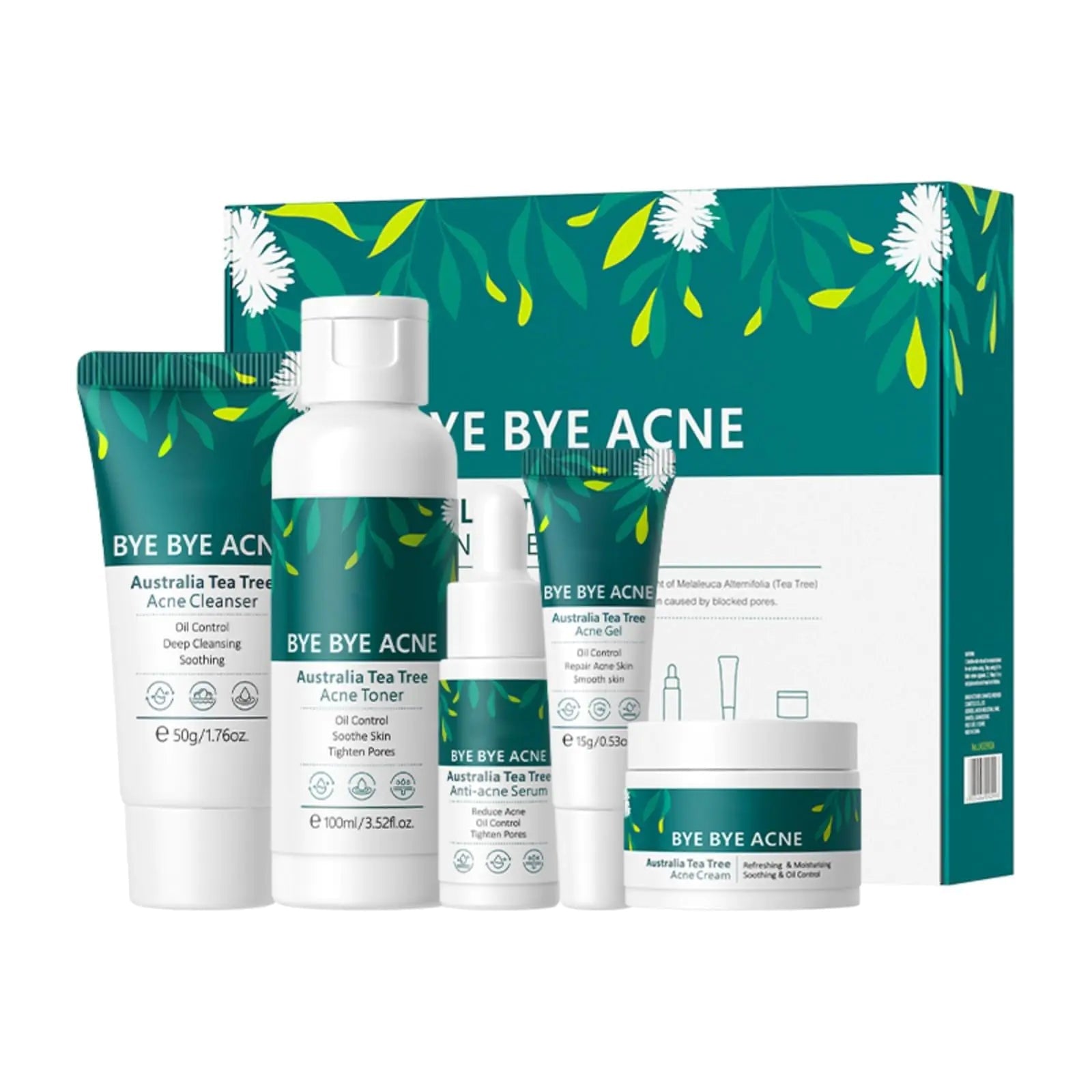 Tea Tree Oil Acne Treatment Skin Care Set – 5 - Piece - Trendy Home Mart