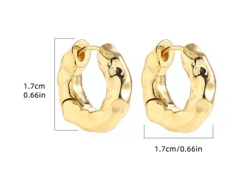 Texture Earrings – Minimalist Cold - Style Fashion Studs - Trendy Home Mart