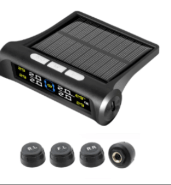 Tire Pressure Monitoring System Automotive Universal Wireless Solar Tire Pressure Monitor External Tire Pressure Detector - Trendy Home Mart