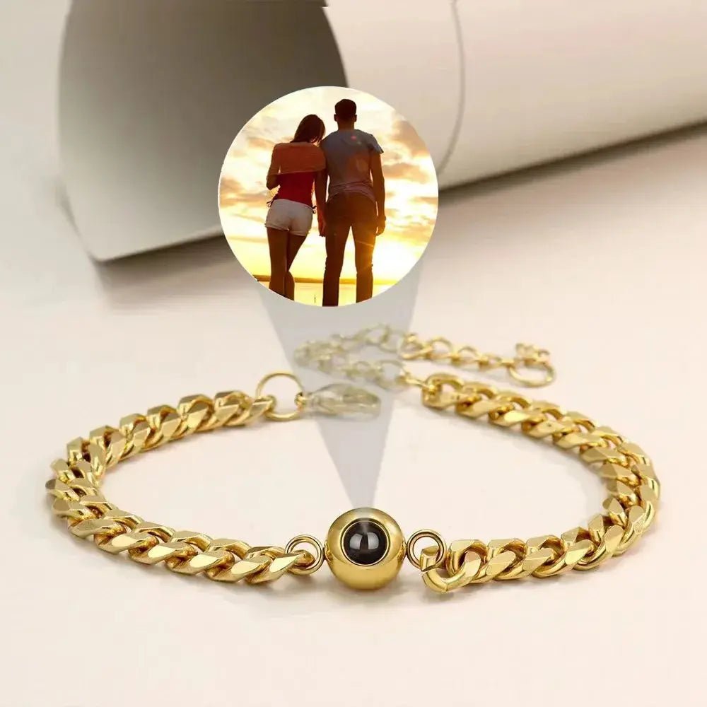 Titanium Steel Bracelet With Picture Cuban - Trendy Home Mart