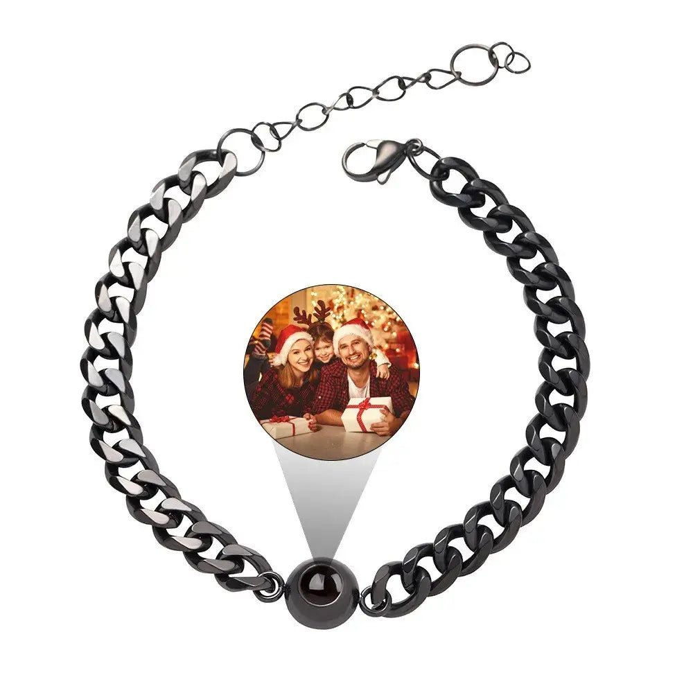 Titanium Steel Bracelet With Picture Cuban - Trendy Home Mart