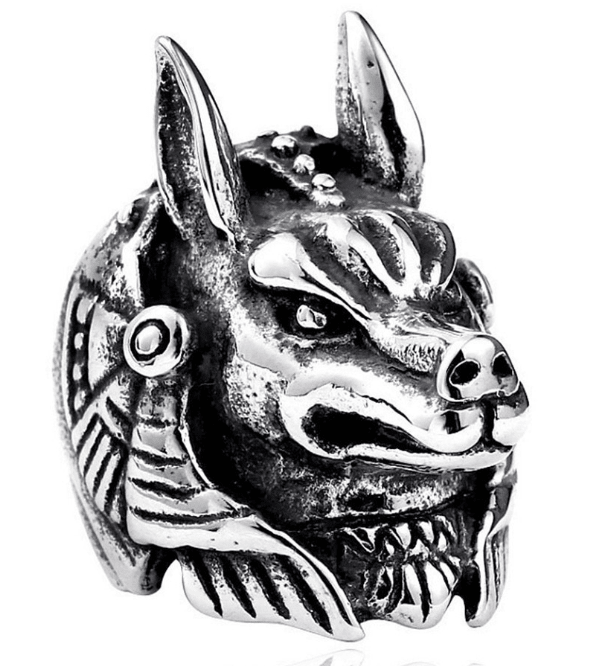 Titanium Steel Wolf Head Ring - Retro Men's Jewelry - Trendy Home Mart