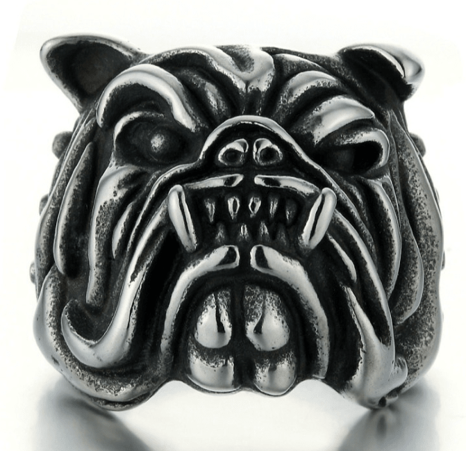 Titanium Steel Wolf Head Ring - Retro Men's Jewelry - Trendy Home Mart