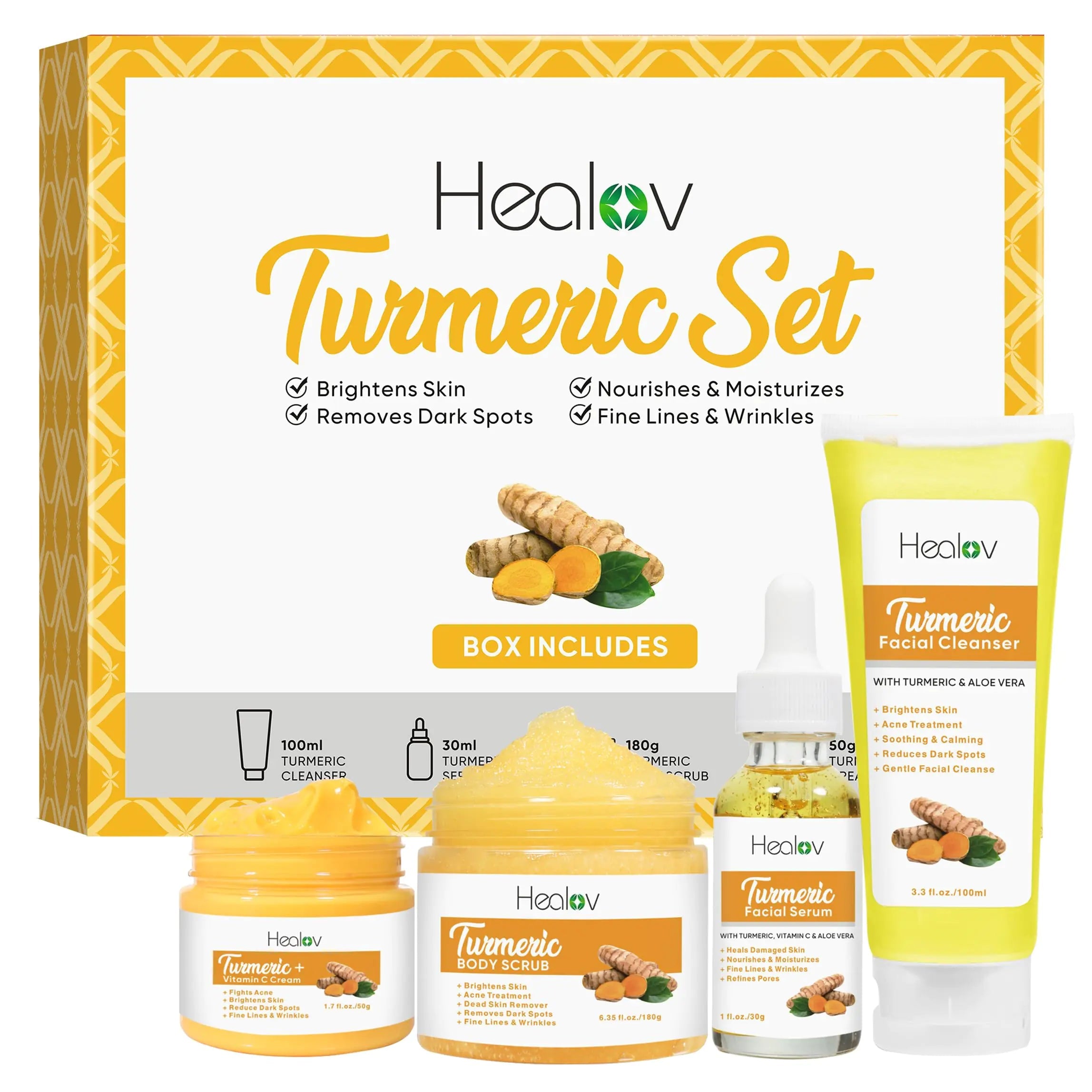 Turmeric Skin Care Set – Brightening & Acne Solution - Trendy Home Mart