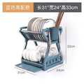 Two - Tier Kitchen Storage Rack for Bowls and Utensils - Trendy Home Mart