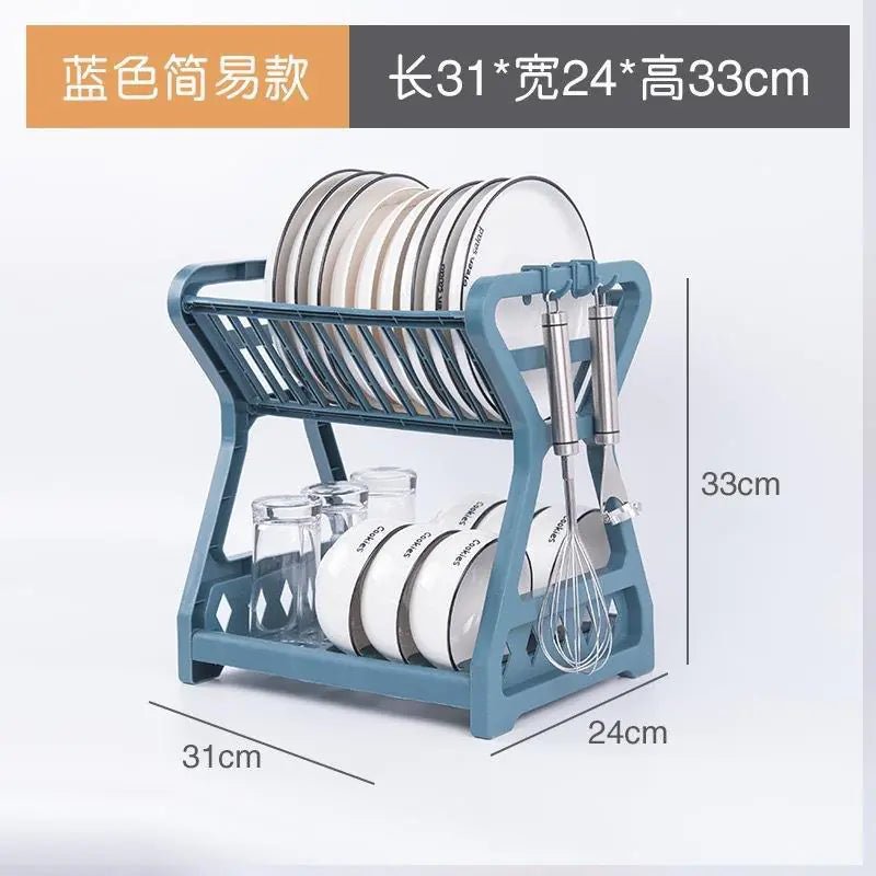 Two - Tier Kitchen Storage Rack for Bowls and Utensils - Trendy Home Mart