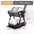 Two - Tier Kitchen Storage Rack for Bowls and Utensils - Trendy Home Mart