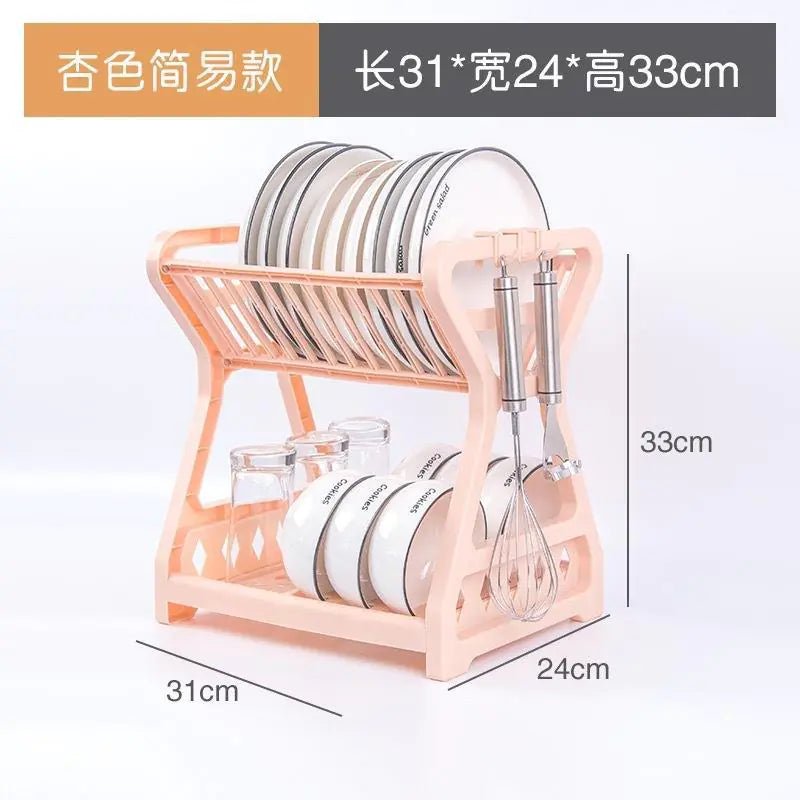 Two - Tier Kitchen Storage Rack for Bowls and Utensils - Trendy Home Mart