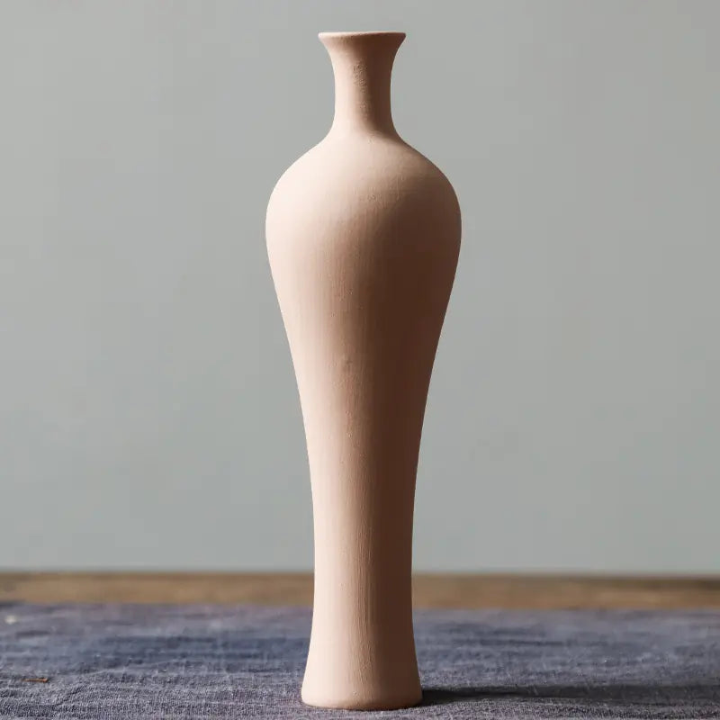 Minimalist Nordic Ceramic Vase – Elegant Frosted Finish