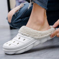 Warm Velvet Hole Shoes and Cotton Slippers - Trendy Home Mart