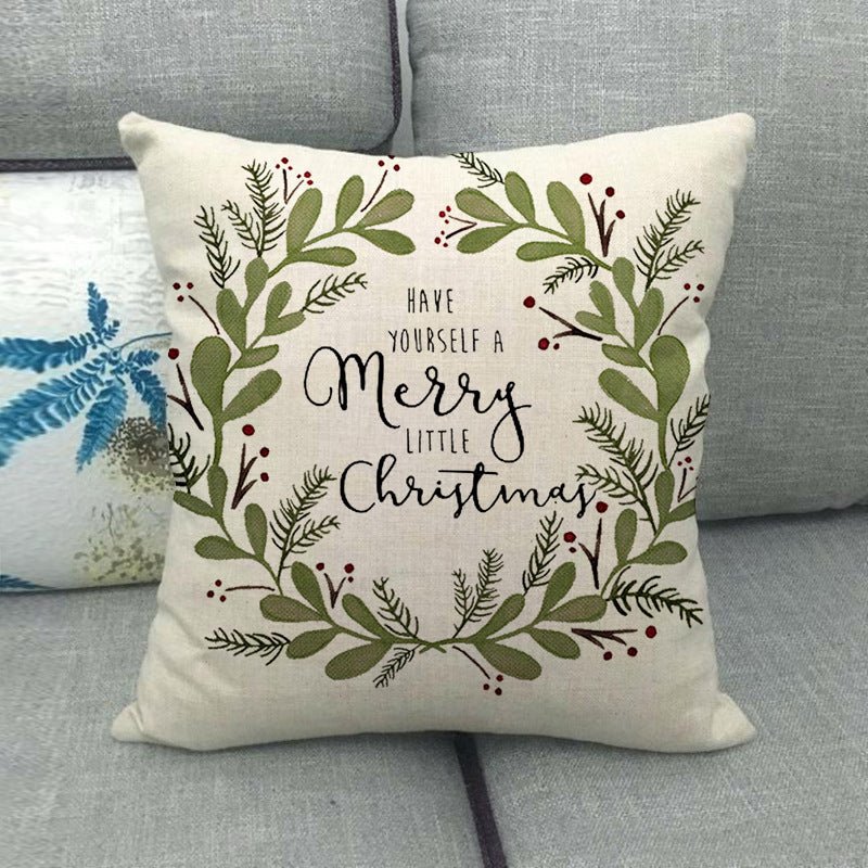 Watercolor Rose Inspirational Word Linen Cushion Cover - Trendy Home Mart