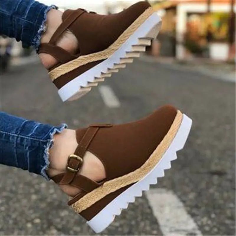 Wedge Heel Platform Women's Shoes - Trendy Home Mart