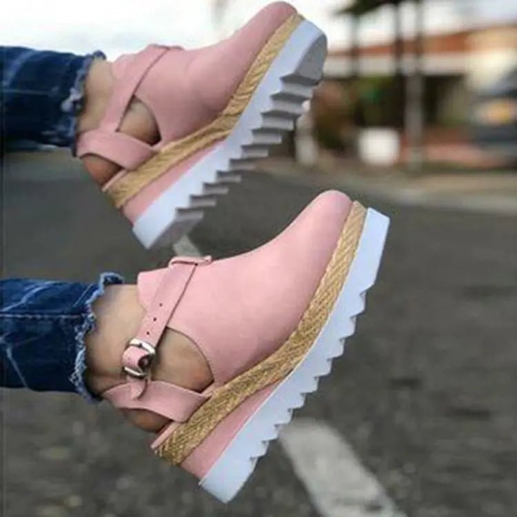 Wedge Heel Platform Women's Shoes - Trendy Home Mart