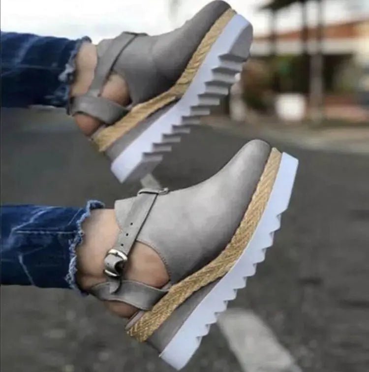 Wedge Heel Platform Women's Shoes - Trendy Home Mart