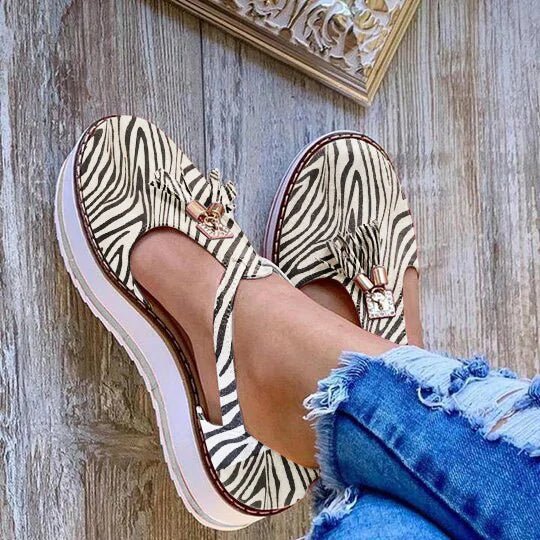 Women Flat Shoes Thick Sole Platform Shoes - Trendy Home Mart