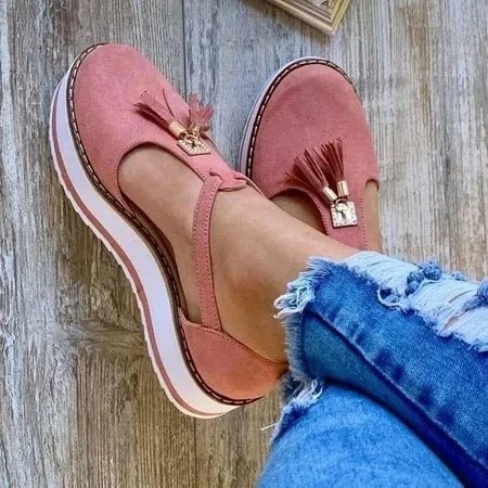 Women Flat Shoes Thick Sole Platform Shoes - Trendy Home Mart
