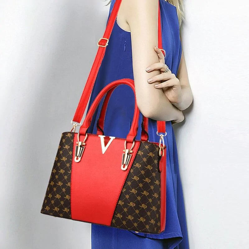 Women's 2 - Piece Leather Handbag Set - Trendy Home Mart