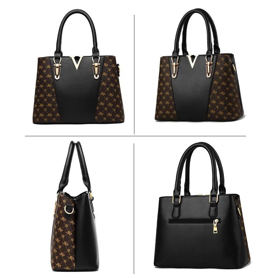 Women's 2 - Piece Leather Handbag Set - Trendy Home Mart
