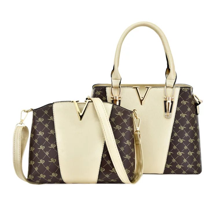 Women's 2 - Piece Leather Handbag Set - Trendy Home Mart