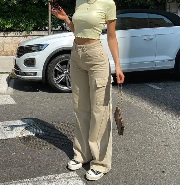 Women's Adjustable Cargo Pants – Streetwear Fit - Trendy Home Mart