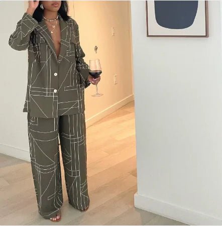 Women's Blazer & Pants Set - Trendy Home Mart