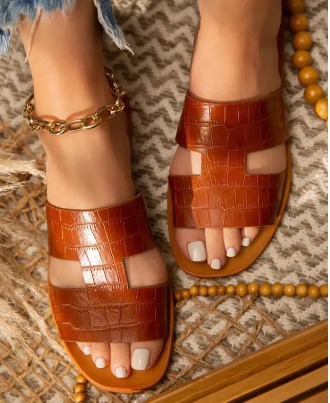 Women's Flat Jersey Slippers Shoes - Trendy Home Mart