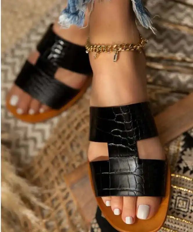 Women's Flat Jersey Slippers Shoes - Trendy Home Mart