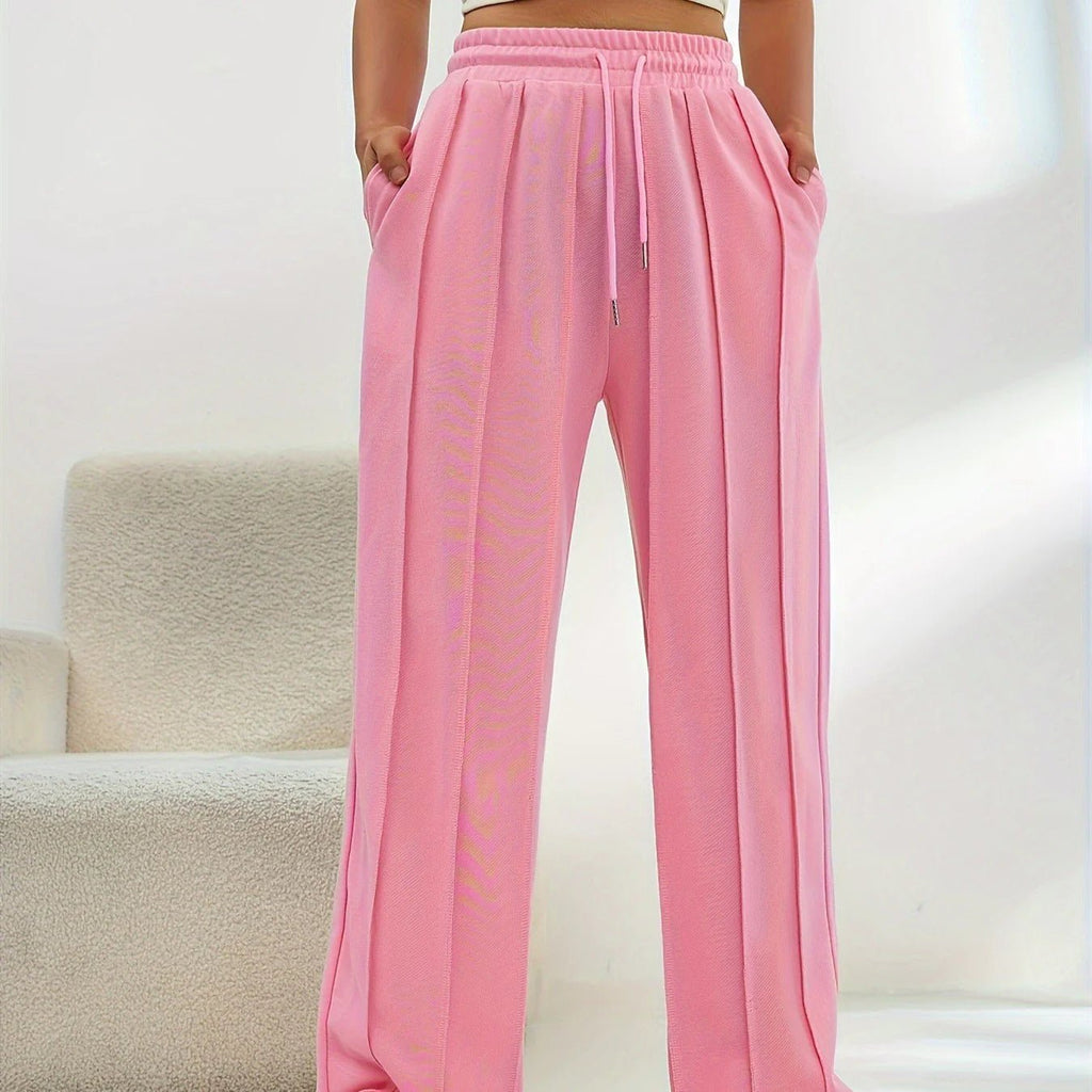 Women's High Waist Wide Leg Pants - Trendy Home Mart