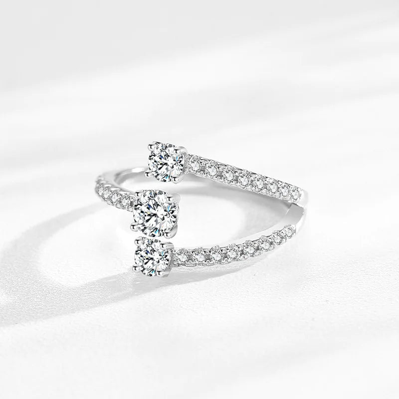 Women's Silver Geometric Ring - Trendy Home Mart