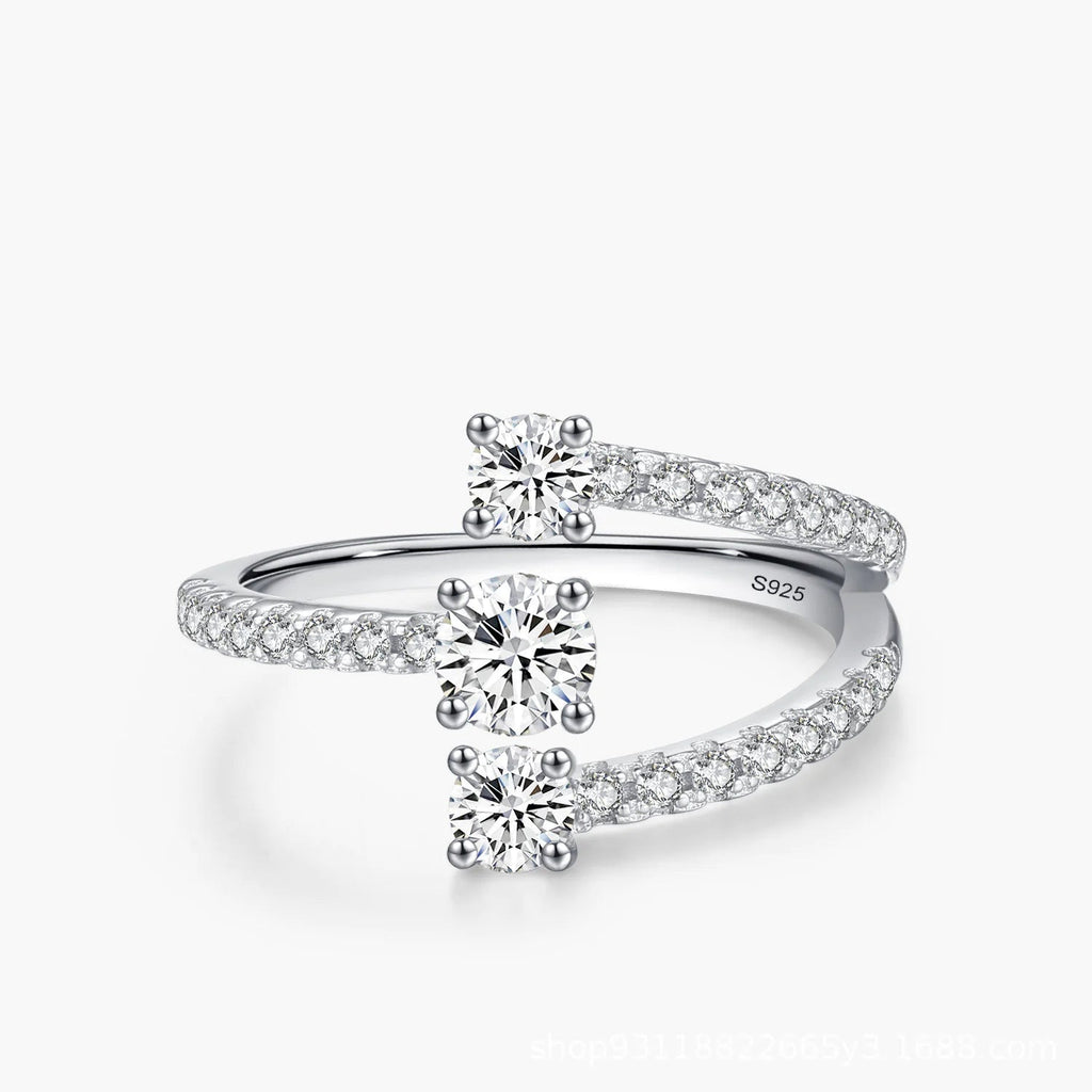 Women's Silver Geometric Ring - Trendy Home Mart