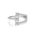 Women's Silver Geometric Ring - Trendy Home Mart