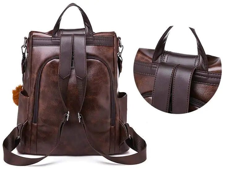 Womens Travel Leather Backpack - Trendy Home Mart