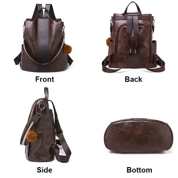 Womens Travel Leather Backpack - Trendy Home Mart