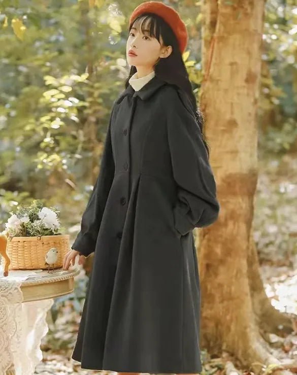 Women's Woolen Skirt Coat - Trendy Home Mart